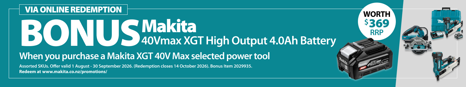 Makita Redemptions Ends 30 September 2026